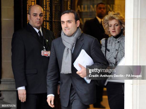 Nicolas Granatino leaves the Supreme Court in Parliament Square, London. Granatino faces financial ruin if his former wife, heiress Katrin Radmacher...