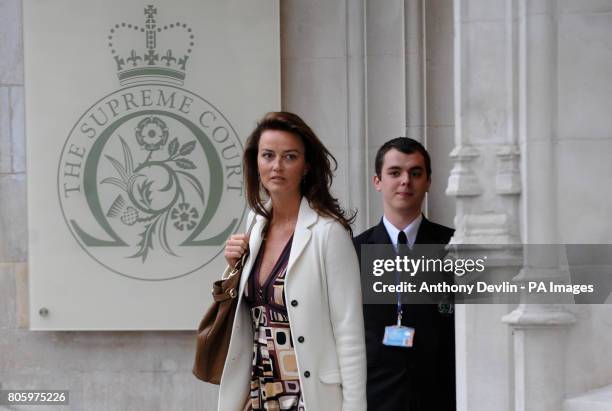 German heiress Katrin Radmacher leaves the Supreme Court in Parliament Square, London. Nicolas Granatino faces financial ruin if his former wife,...