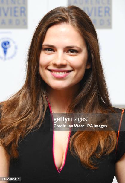 Hayley Atwell arrives at the Laurence Olivier Awards Nominations Luncheon at the Suffolk Hotel in London.Picture date: Tuesday March 2, 2010.