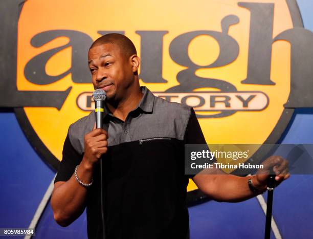 Finesse Mitchell attends the 15th Annual Bob Hope USO K-Earth 101 Comedy Radiothon at The Laugh Factory on June 29, 2017 in West Hollywood,...