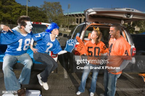 Fan Rivalry Fight Rival Fans Arguing High-Res Stock Photo - Getty Images