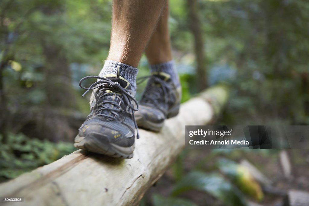 Man hiking, Petgill Lake Trail, Squamish, British Columbia