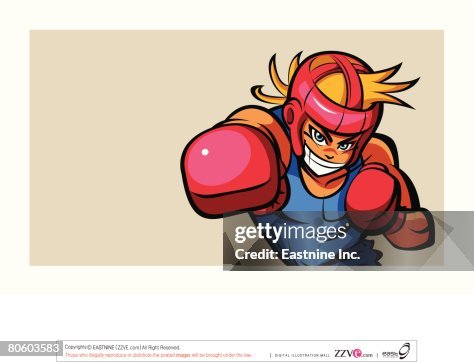 Male boxer practicing boxing Male boxer practicing boxing