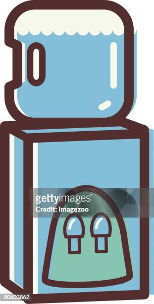 illustration of a water cooler - water cooler white background stock illustrations