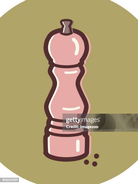 ilustrações, clipart, desenhos animados e ícones de illustration of a pepper mill - pepper mill