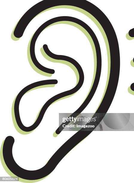 illustration of an ear - earlobe stock illustrations