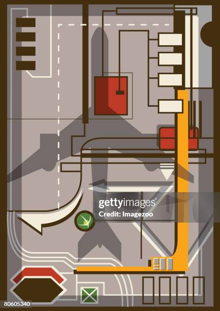 an illustration of a transportation plan - remote control airplane stock illustrations