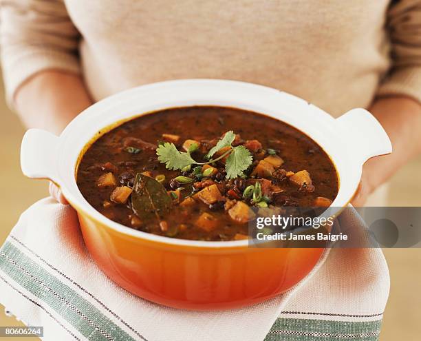 black bean chili - chili woman ストックフォトと画像