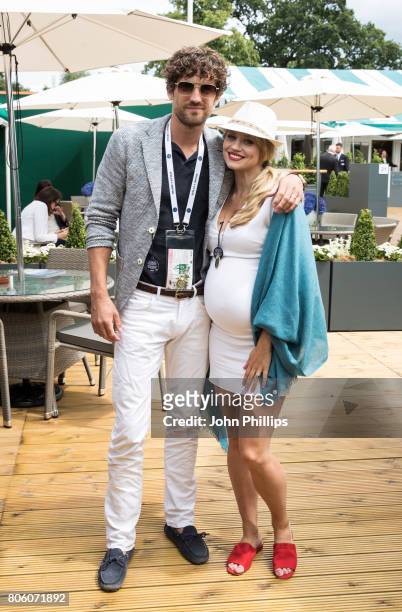 Stella Artois hosts Kimberly Wyatt and Max Rogers at The Championships, Wimbledon as official beer of the tournament at Wimbledon on July 3, 2017 in...