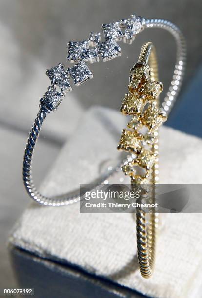 Jewels are displayed during the David Yurman Presentation- Haute Couture Fall/Winter 2017-2018 show as part of Haute Couture Paris Fashion Week on...