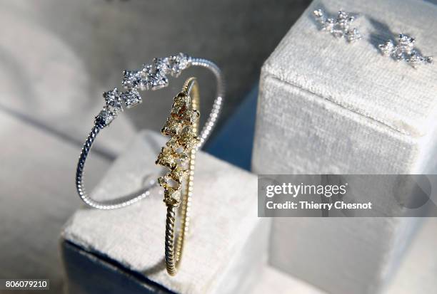 Jewels are displayed during the David Yurman Presentation- Haute Couture Fall/Winter 2017-2018 show as part of Haute Couture Paris Fashion Week on...