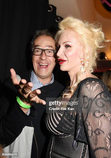 Marie d'Estree and Emmanuel de Brantes attend the Facade Magazine Dinner at VIP Room on July 2, 2017 in Paris, France.