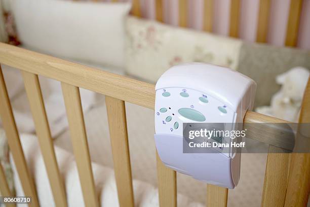 crib with monitor - babyphone stock-fotos und bilder