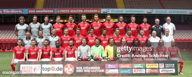 Team of 1. FC Kaiserslautern , back row from left : Gerry Ehrmann , Bastian Becker , Martin Raschick , Patrick Ziegler , Robin Koch , Kacper...