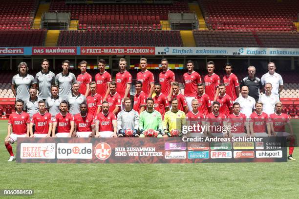 Team of 1. FC Kaiserslautern , back row from left : Gerry Ehrmann , Bastian Becker , Martin Raschick , Patrick Ziegler , Robin Koch , Kacper...