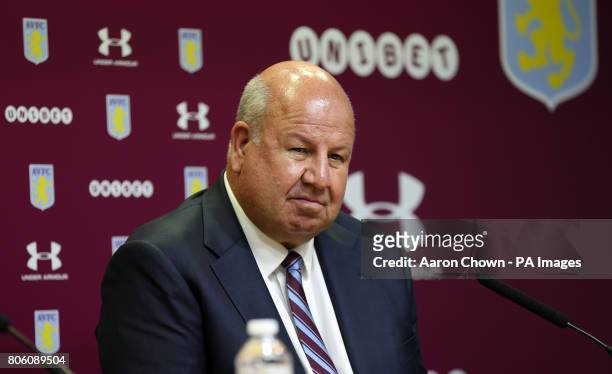 Aston Villa Chief Executive Officer Keith Wyness during the press conference to announce new signing John Terry at Villa Park, Birmingham.