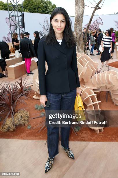 Caroline Issa attends the Christian Dior Haute Couture Fall/Winter 2017-2018 show as part of Haute Couture Paris Fashion Week on July 3, 2017 in...