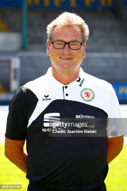 Christian Skolik of Eintracht Braunschweig poses during the official team presentation of Eintracht Braunschweig at Eintracht Stadion on July 3, 2017...