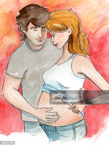 A Husband Touching His Wifes Pregnant Belly High-Res Vector Graphic - Getty Images A Husband Touching His Wifes Pregnant Belly High-Res Vector Graphic - Getty Images