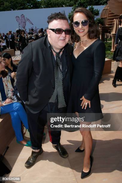 Stylist Alber Elbaz and actress Natalie Portman attend the Christian Dior Haute Couture Fall/Winter 2017-2018 show as part of Haute Couture Paris...