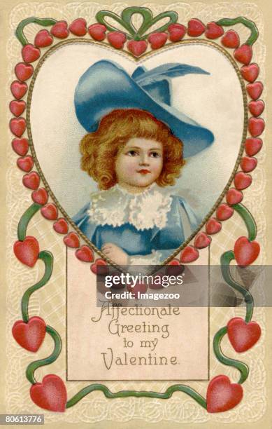affection greeting to my valentine postcard - postcard texture stock illustrations