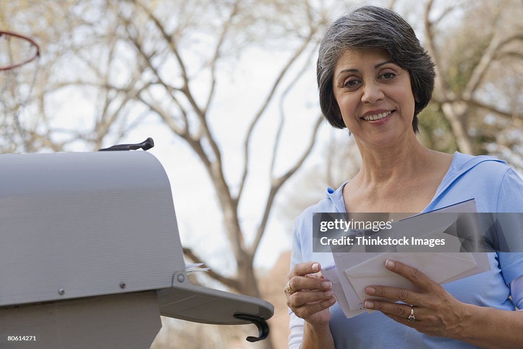 Woman with mail