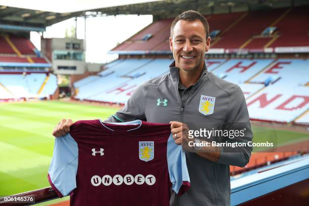 Aston Villa's new signing John Terry during the press conference at Villa Park on July 3, 2017 in Birmingham, England.