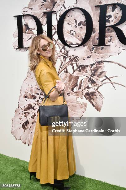 Celine Dion attends the Christian Dior Haute Couture Fall/Winter 2017-2018 show as part of Haute Couture Paris Fashion Week on July 3, 2017 in Paris,...