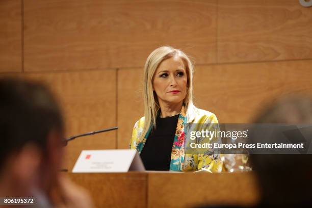 Cristina Cifuentes attends the presentation of the Gala Against Aids on July 3, 2017 in Madrid, Spain.