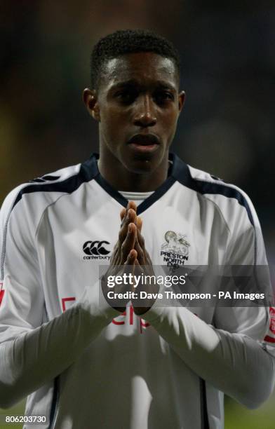 Preston's Danny Welbeck before the Coca-Cola Football League Championship match at Deepdale, Preston.