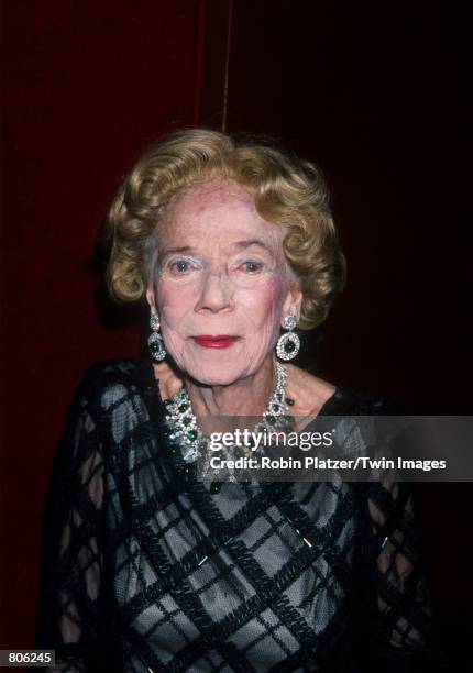 Brooke Astor attends the American Ballet Theatre gala benefit at Lincoln Center April 30, 2001 in New York City.