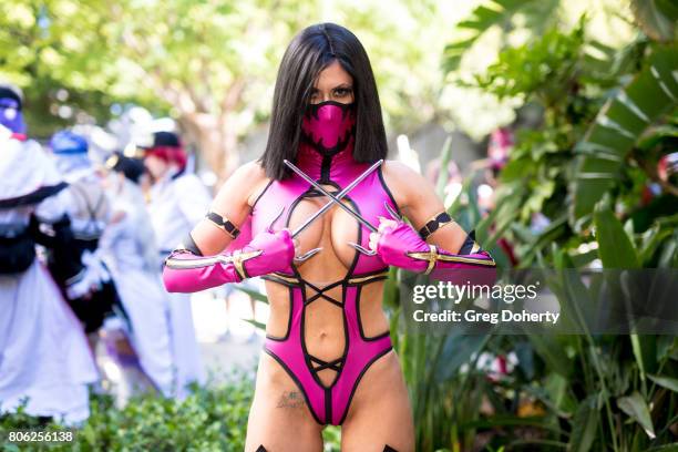 Cosplayer Ireland Reid attends the Anime Expo 2017 at Los Angeles Convention Center on July 2, 2017 in Los Angeles, California.