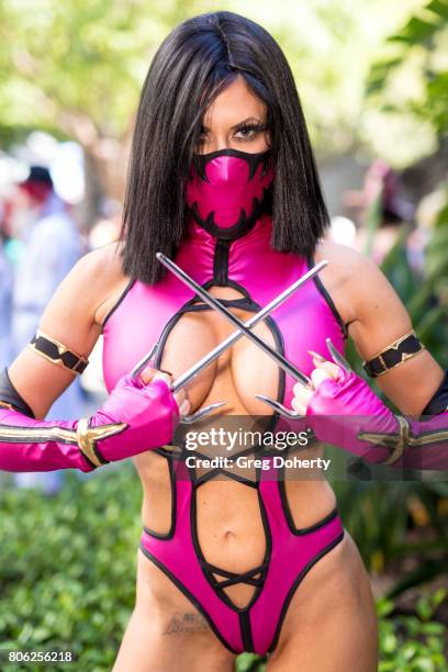 Cosplayer Ireland Reid attends the Anime Expo 2017 at Los Angeles Convention Center on July 2, 2017 in Los Angeles, California.