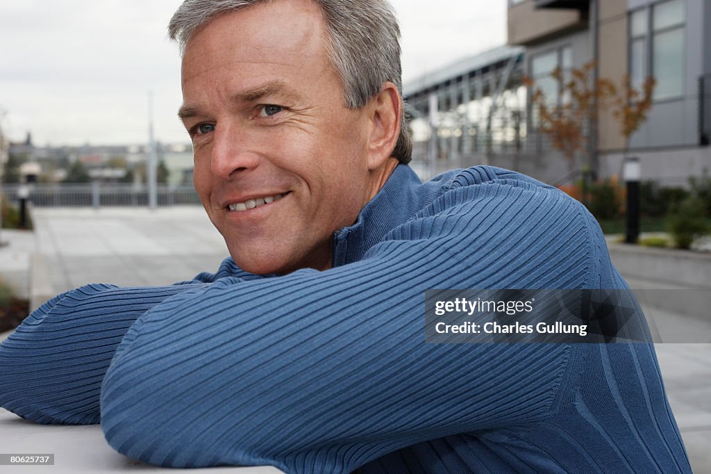 Portrait of Man Outside Apartment Building