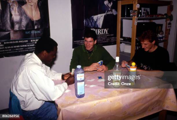 Zinedine Zidane of As Cannes during photo shooting on March 1st 1991 in Cannes.