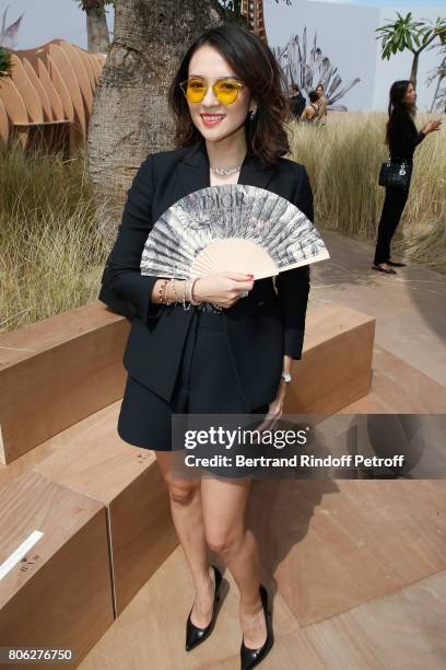 Zhang Ziyi attends the Christian Dior Haute Couture Fall/Winter 2017-2018 show as part of Haute Couture Paris Fashion Week on July 3, 2017 in Paris,...