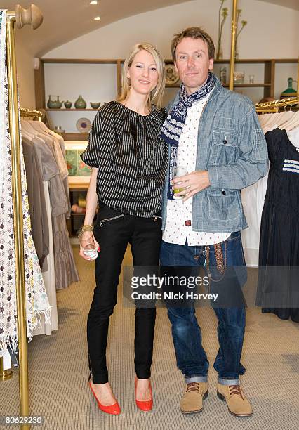Emily Dyson and Ian Paley attend the Couverture and Garbstore store launch party on April 10, 2008 in London, England.