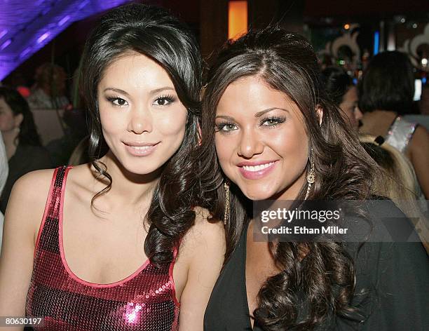 Miss Universe 2007 Riyo Mori and Miss Teen USA 2007 Hilary Cruz appear at the Fashion Rocks the Universe! fashion show at the Hawaiian Tropic Zone...