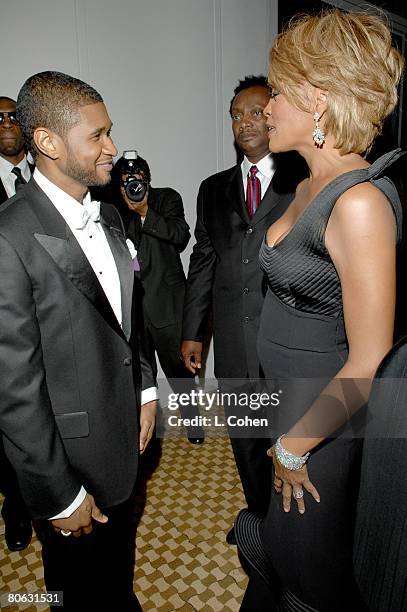 Usher and Whitney Houston