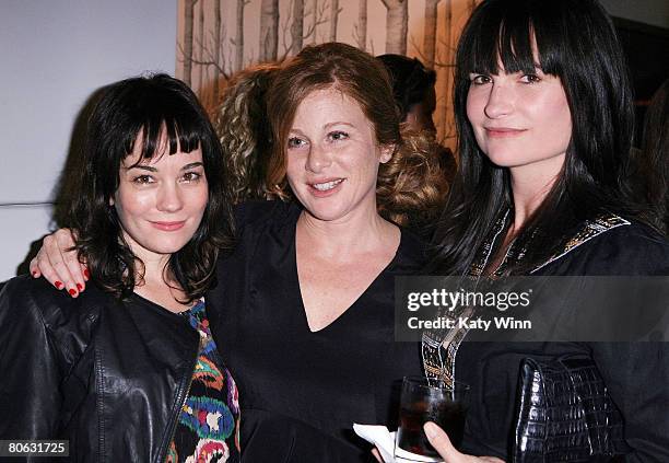 Natasha Wagner, Kimberly Muller, and Rosetta Getty attend the Diamonds and Dior cocktail reception hosted by Phillips de Pury at the home of Mimi and...