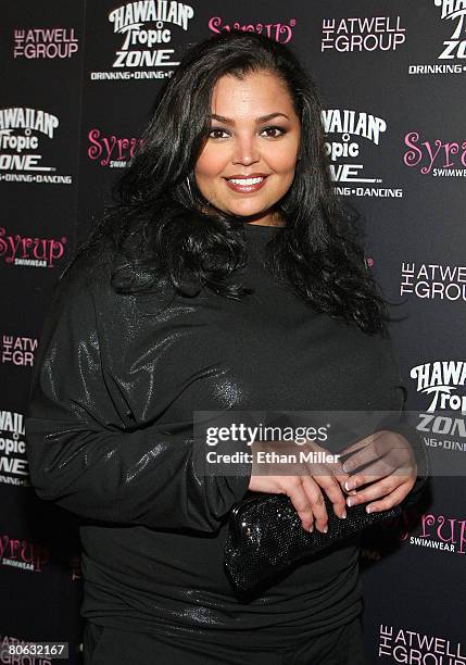 Miss Universe 1995 Chelsi Smith arrives at the Fashion Rocks the Universe! fashion show at the Hawaiian Tropic Zone inside the Planet Hollywood...