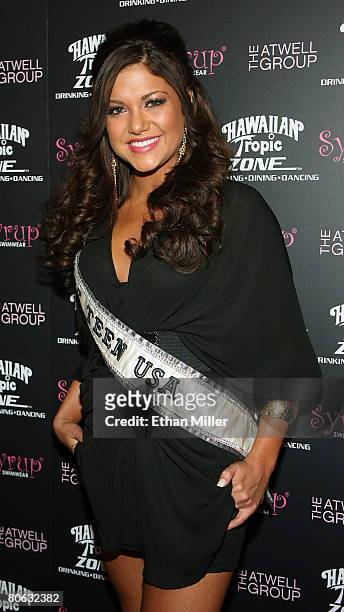Miss Teen USA 2007 Hilary Cruz arrives at the Fashion Rocks the Universe! fashion show at the Hawaiian Tropic Zone inside the Planet Hollywood Resort...
