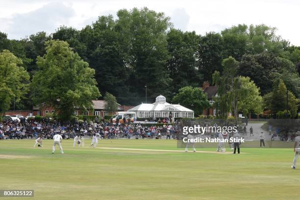 General View of Queen's Park during the Specsavers County Championship Division Two match between Derbyshire and Durham on July 3, 2017 in...