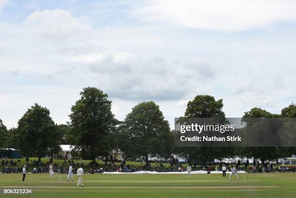 General View of Queen's Park during the Specsavers County Championship Division Two match between Derbyshire and Durham on July 3, 2017 in...