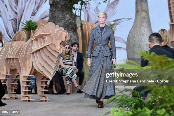 Model Ruth Bell walks the runway during the Christian Dior Haute Couture Fall/Winter 2017-2018 show as part of Haute Couture Paris Fashion Week on...