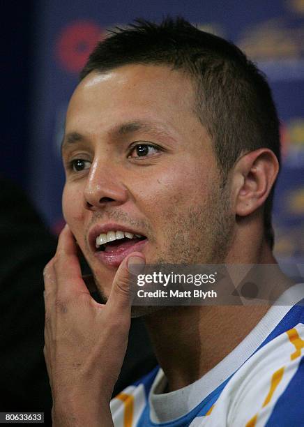 Scott Prince of the Titans smiles during the media press conference after the round five NRL match between the Parramatta Eels and the Gold Coast...