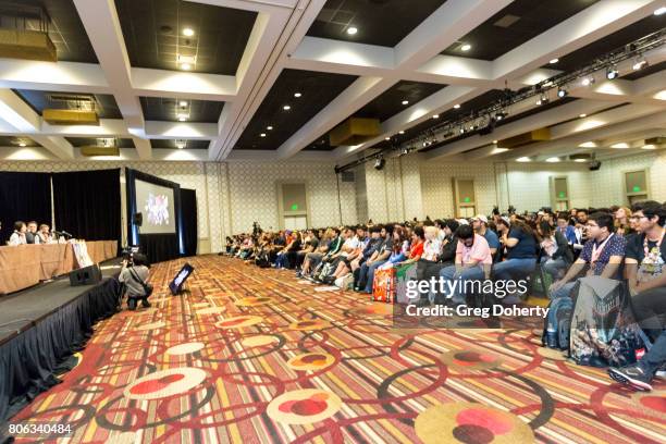 General atmosphere shot at the FLCL3 Panel discussion at the Anime Expo 2017 at Los Angeles Convention Center on July 2, 2017 in Los Angeles,...