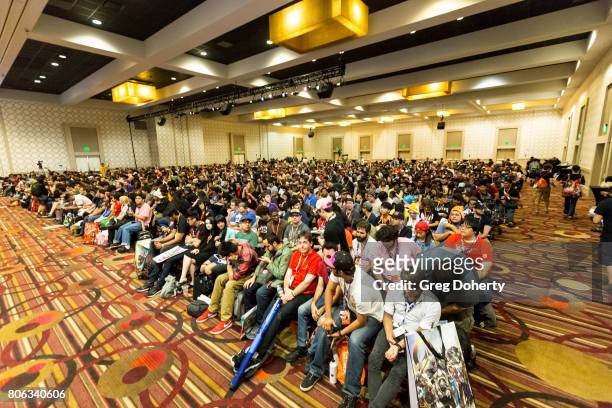General atmosphere shot at the FLCL3 Panel discussion at the Anime Expo 2017 at Los Angeles Convention Center on July 2, 2017 in Los Angeles,...