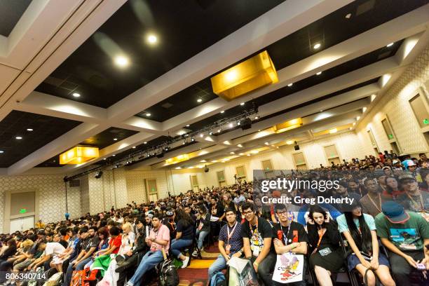 General atmosphere shot at the FLCL3 Panel discussion at the Anime Expo 2017 at Los Angeles Convention Center on July 2, 2017 in Los Angeles,...