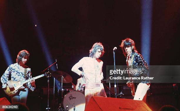 Mick Taylor, Mick Jagger and Keith Richards of Rolling Stones